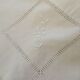 Drap ancien brodé et ajouré