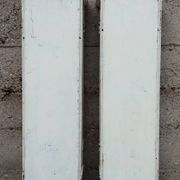 Pair of 2 old small solid wood display cabinets