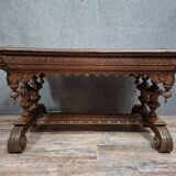 dining table or centre table in carved Renaissance oak