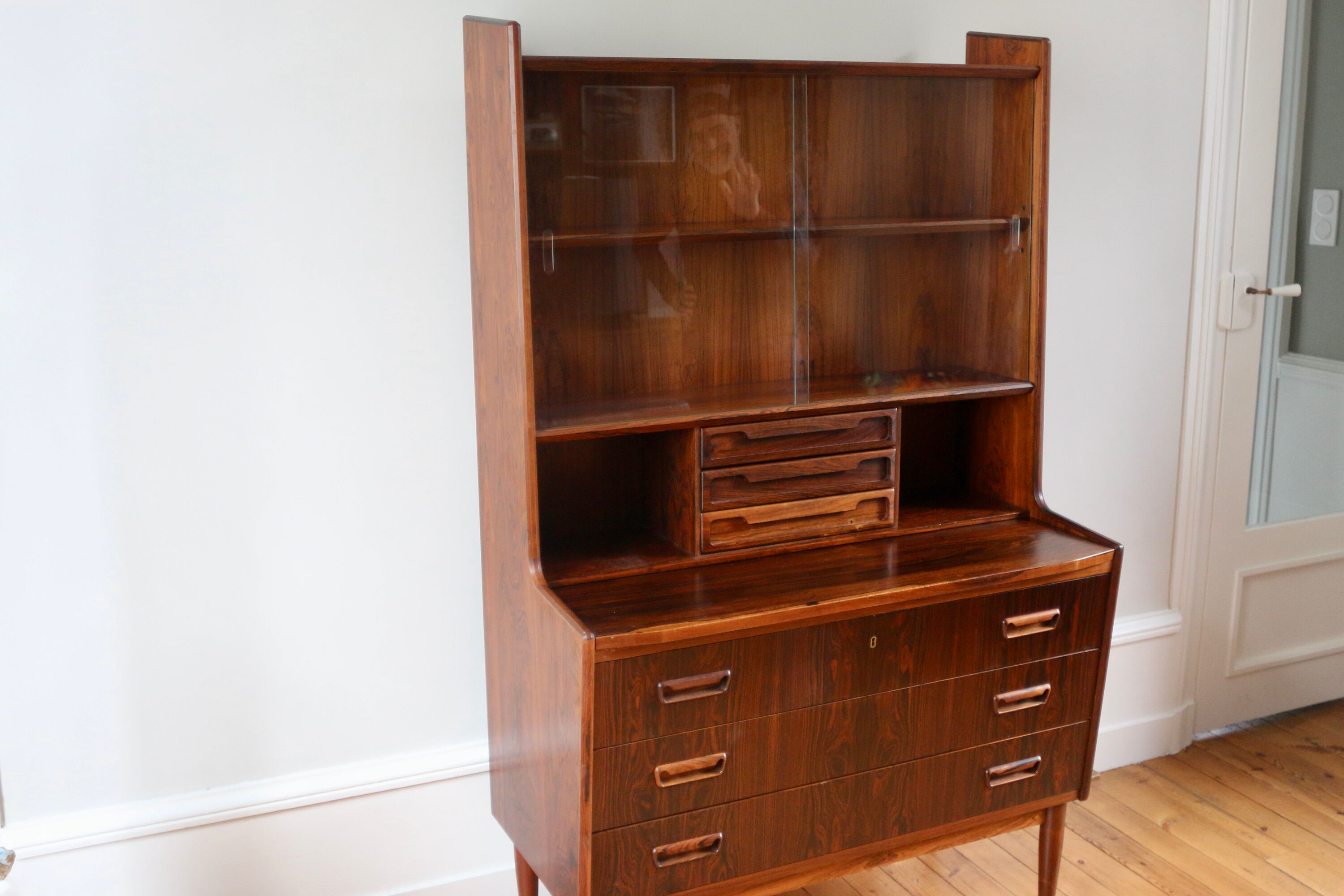 Scandinavian office library in Rio Rosewood, 1960