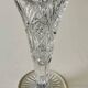 Tulip-shaped single-flower vase. Bohemian crystal. Stars/crosses, 21 cm