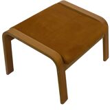 Vintage ikea poang tan leather cantilever footstool ottoman design