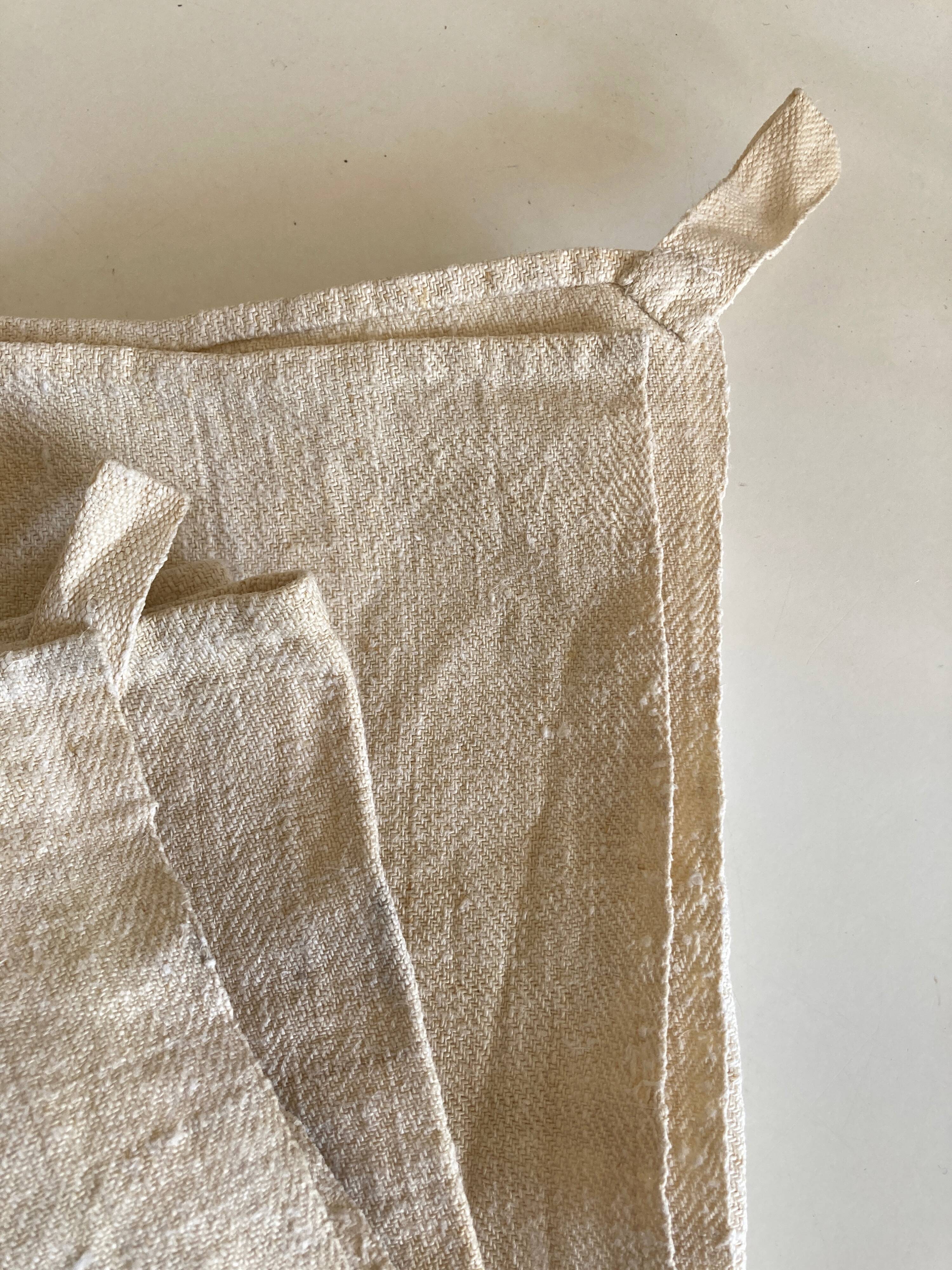 Pair of farm towels 19th reserve in raw hemp canvas