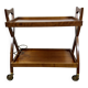Vintage Cherry Wood Rolling Trolley from the 1970s