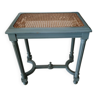 Louis XVI piano bench in wood and cane, perfectly restored
