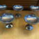 Set of 5 ice cream bowls guy degrenne stainless steel made in france vintage #e2