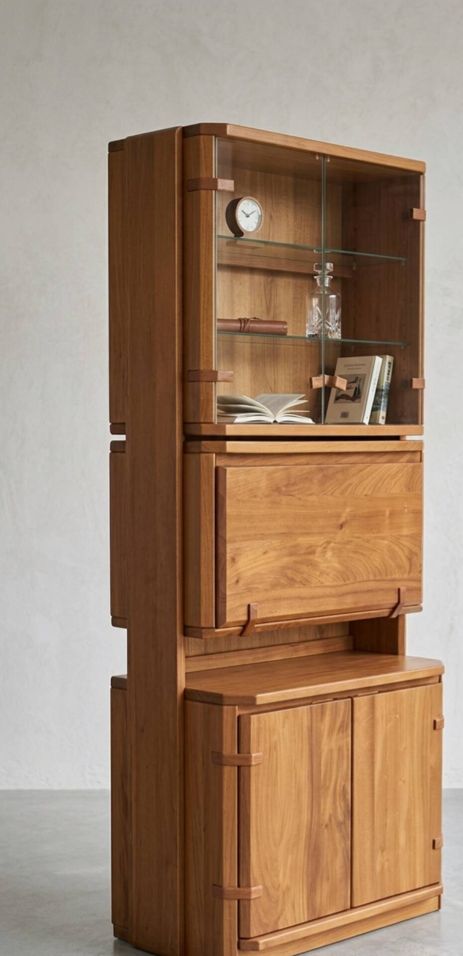Gorgoni solid elm secretary-display-bar for Roche Bobois