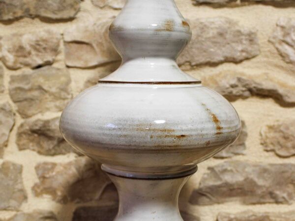 Grand pied de lampe en céramique émaillé Jean-François Descombes Vallauris