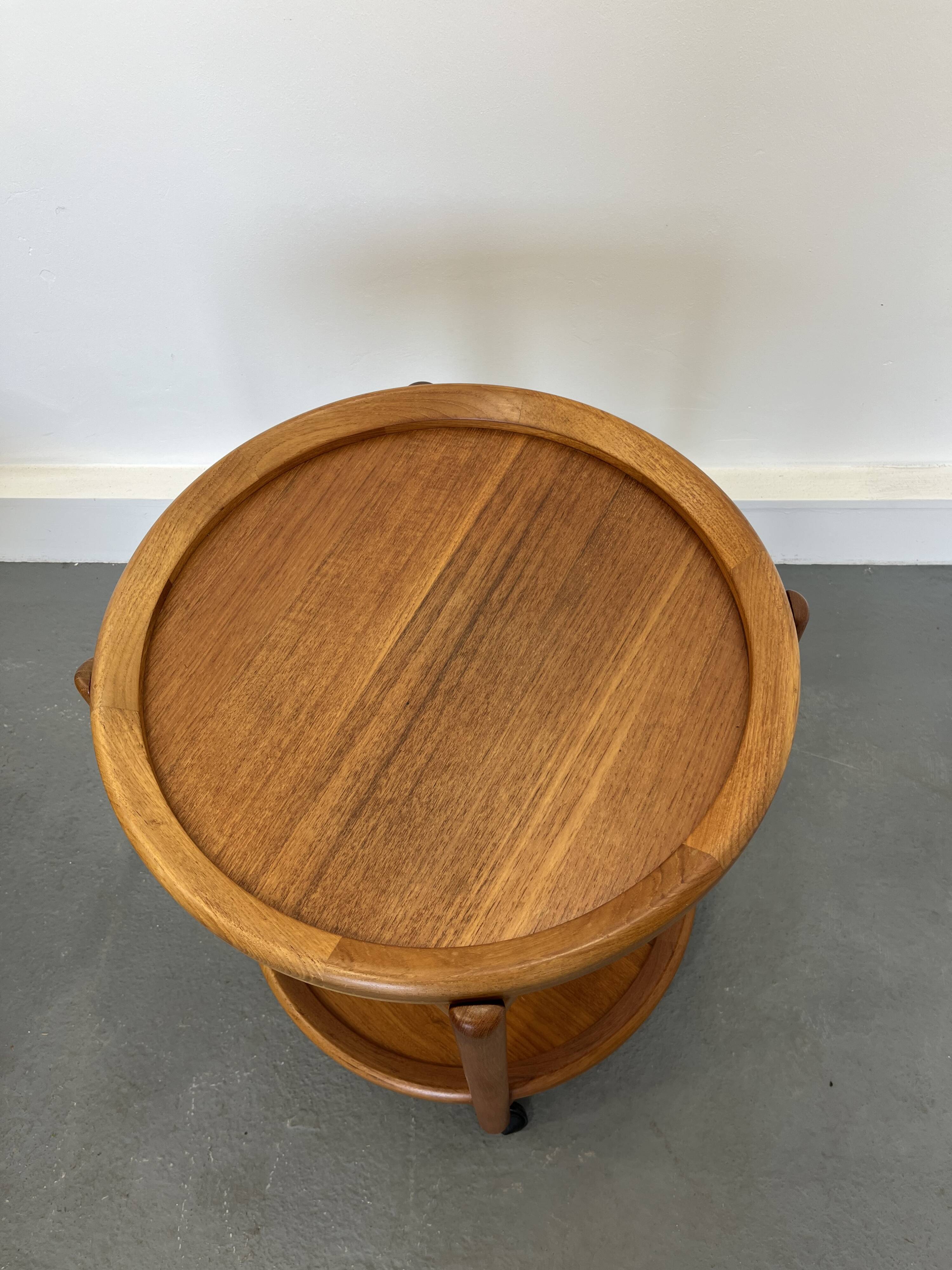 Serving trolley in teak with removable trays from Sika Møbler, 1960s