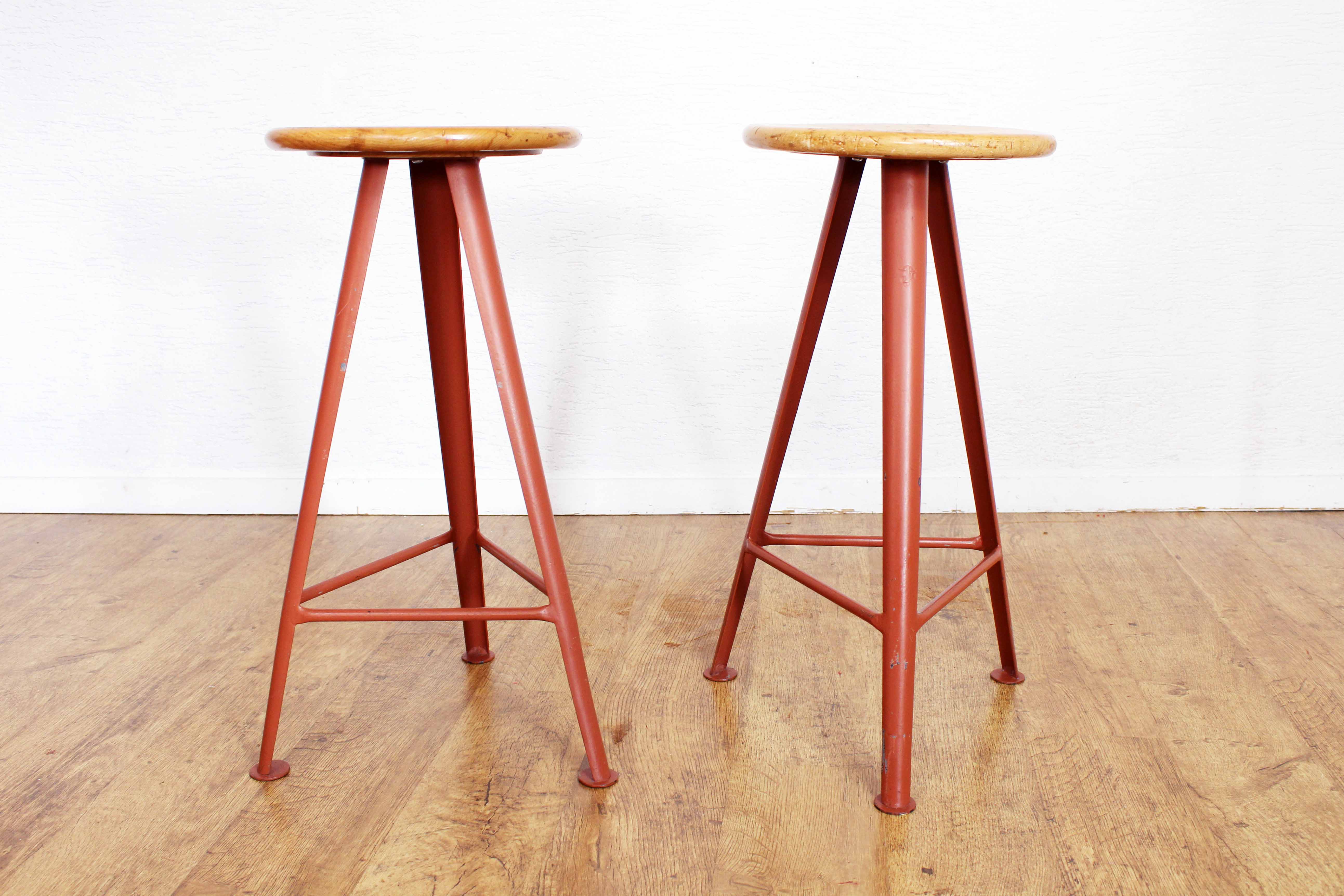 Pair of industrial stools