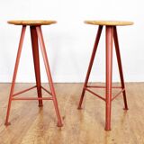 Pair of industrial stools