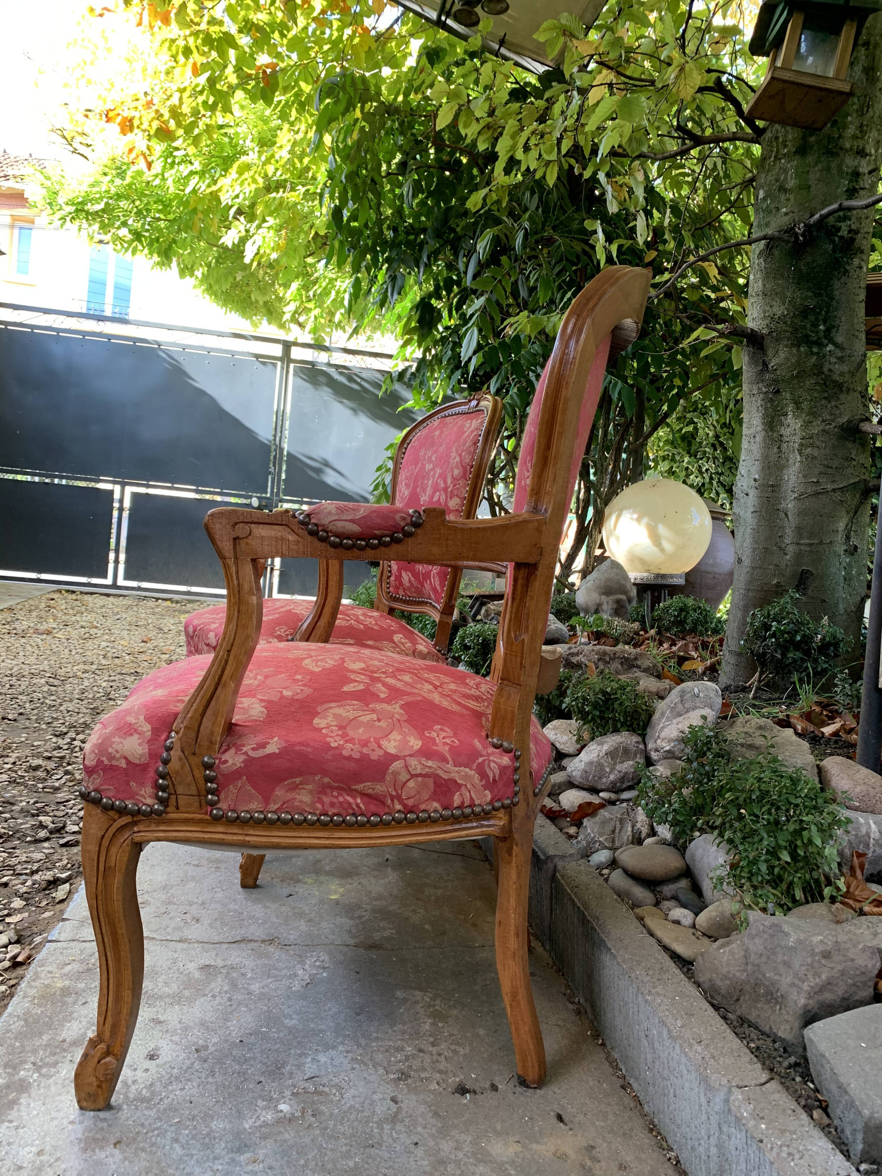 Pair of pink armchairs