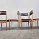 Set of Four Rare Midcentury Dining Chairs, Denmark, 1970s