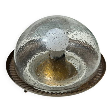 Plafonnier Hillebrand en verre bullé