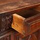 Ancient baroque walnut buffet with decorations, 18th century