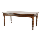 Table à manger en chêne ancien de la fin du XVIIIe siècle avec des rallonges.