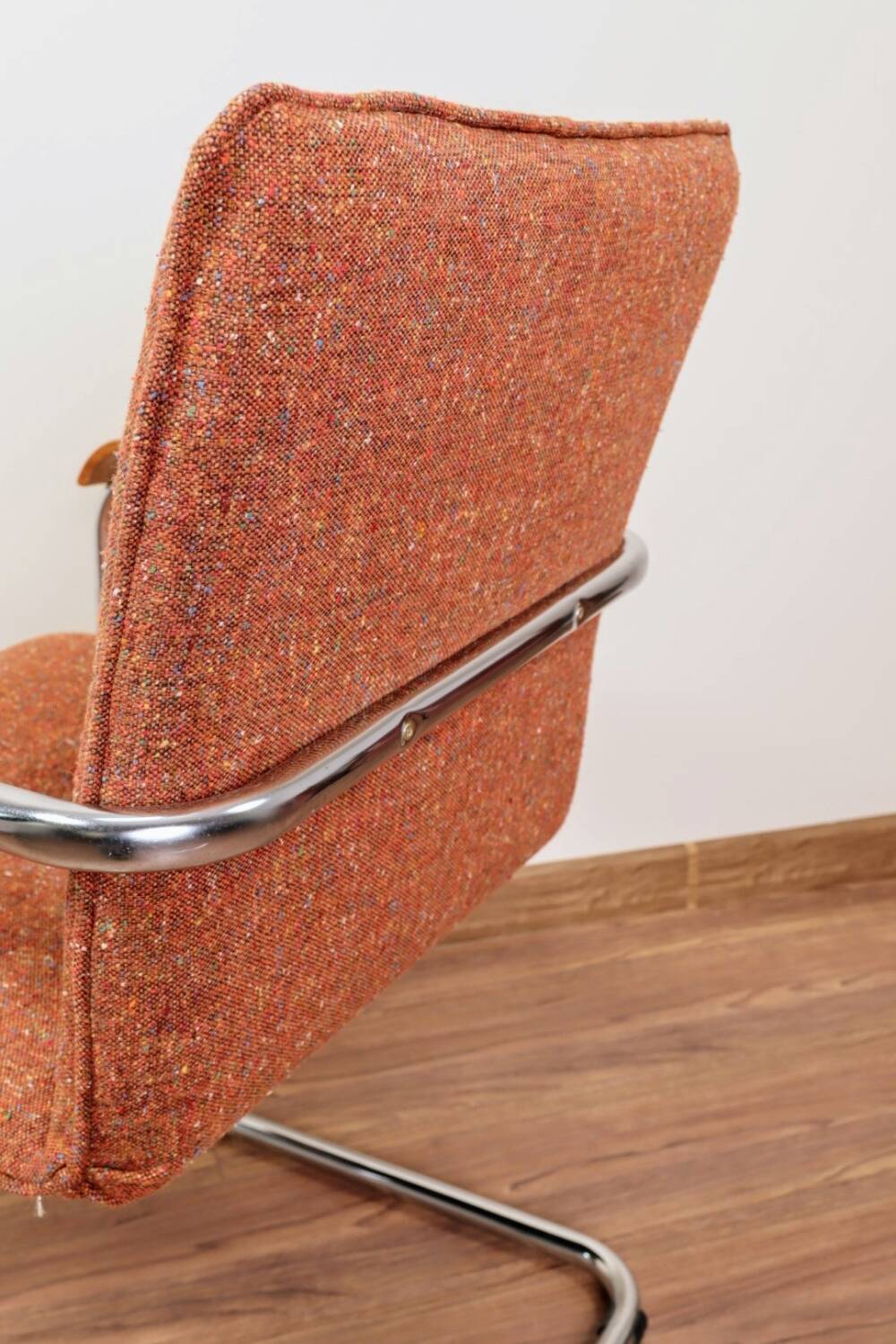 Bauhaus desk chair chrome granola 1970