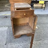 Art Deco bedside in oak and marble