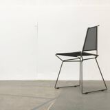 Postmodern vintage metal side chair by Rolf Rahmlow, 1980s