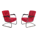 Vintage Bauhaus Style Tubular Easy Chairs from Kovona NP, 1950, Set of 2