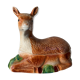 Terrine ceramic doe glazed vintage slurry Michel caugant