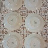 6 antique ironstone soup plates