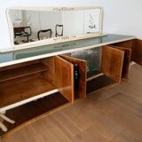 Walnut root dining room, Vittorio Dassi style 1950/1960