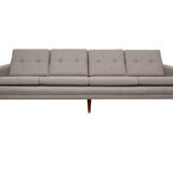 4 seater sofa danish in grey, restored