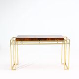 Console Table attributed to Romeo Réga in Brass, 1970s
