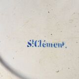 Ancienne Assiette Saint Clément : Panier de Fleurs