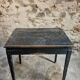 Bureau d'école français ancien, bureau d'écriture noir, bureau à abattant, vers 1900