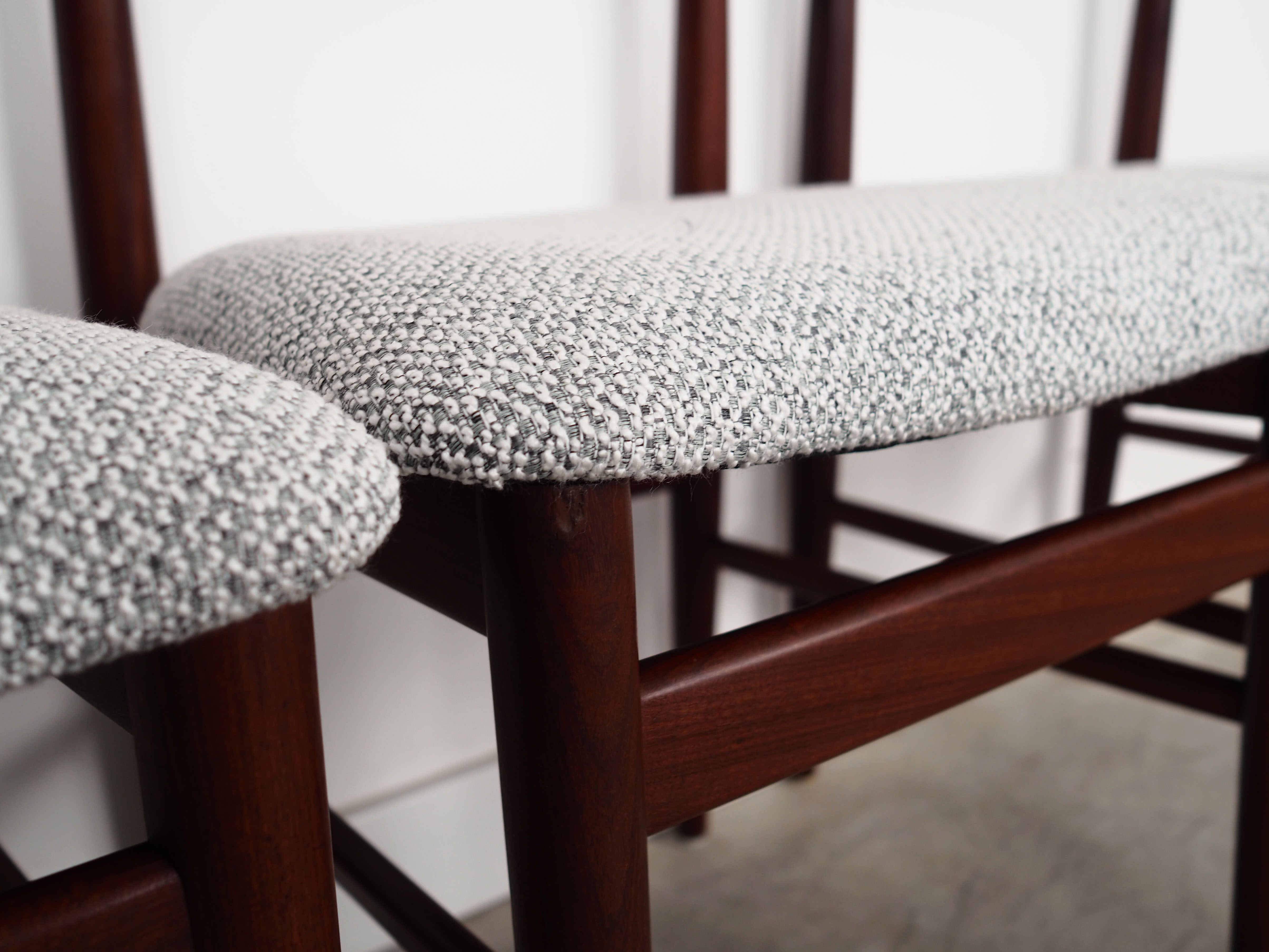 Set of three teak chairs, danish design, 1970s