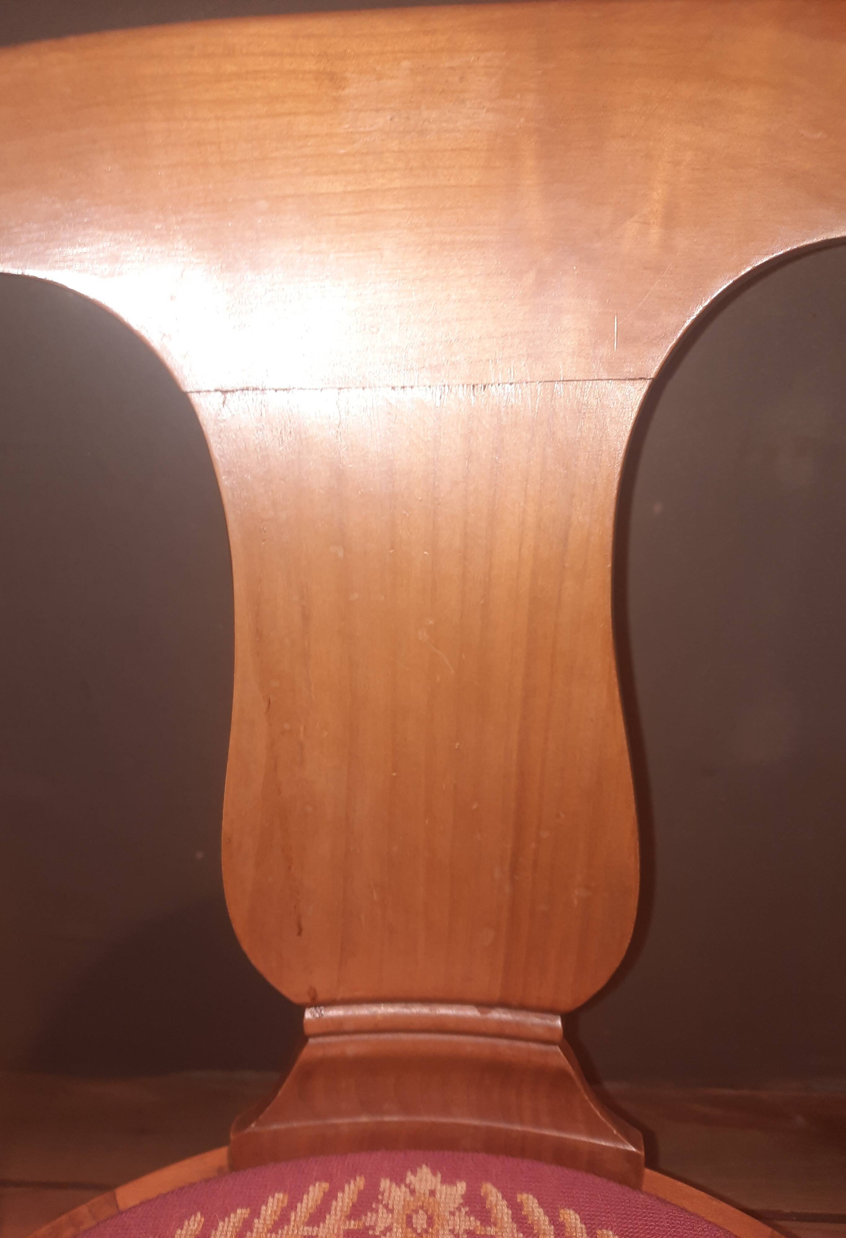 Pair of light wood gondola chairs