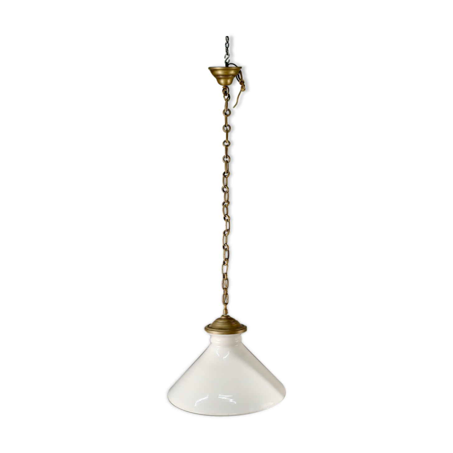 White opaline hanging lamp