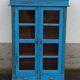 Old wooden glazed cabinet with two doors and two drawers