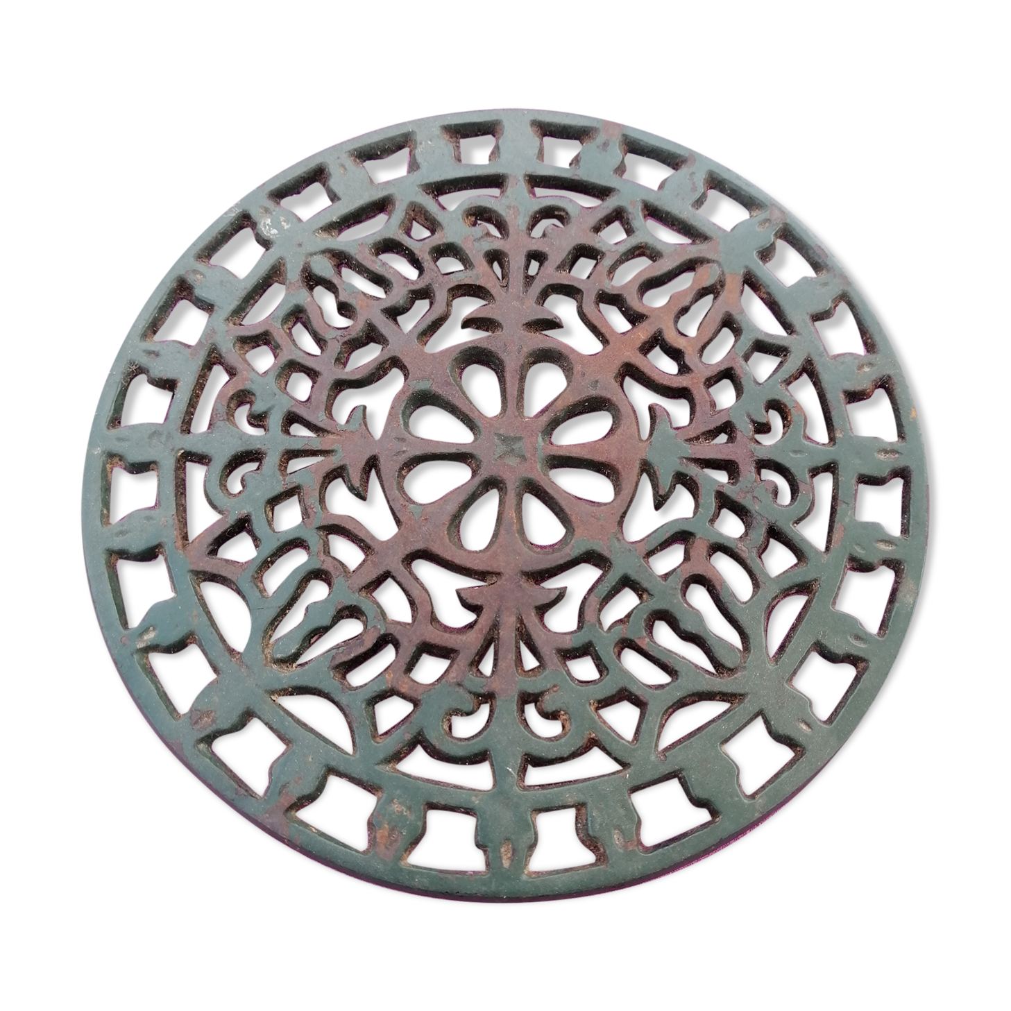 Vintage cast iron underside