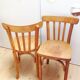 Pair of foot bistro chairs with bows / vintage 40-50s
