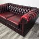 Leather sofa in Chesterfield style