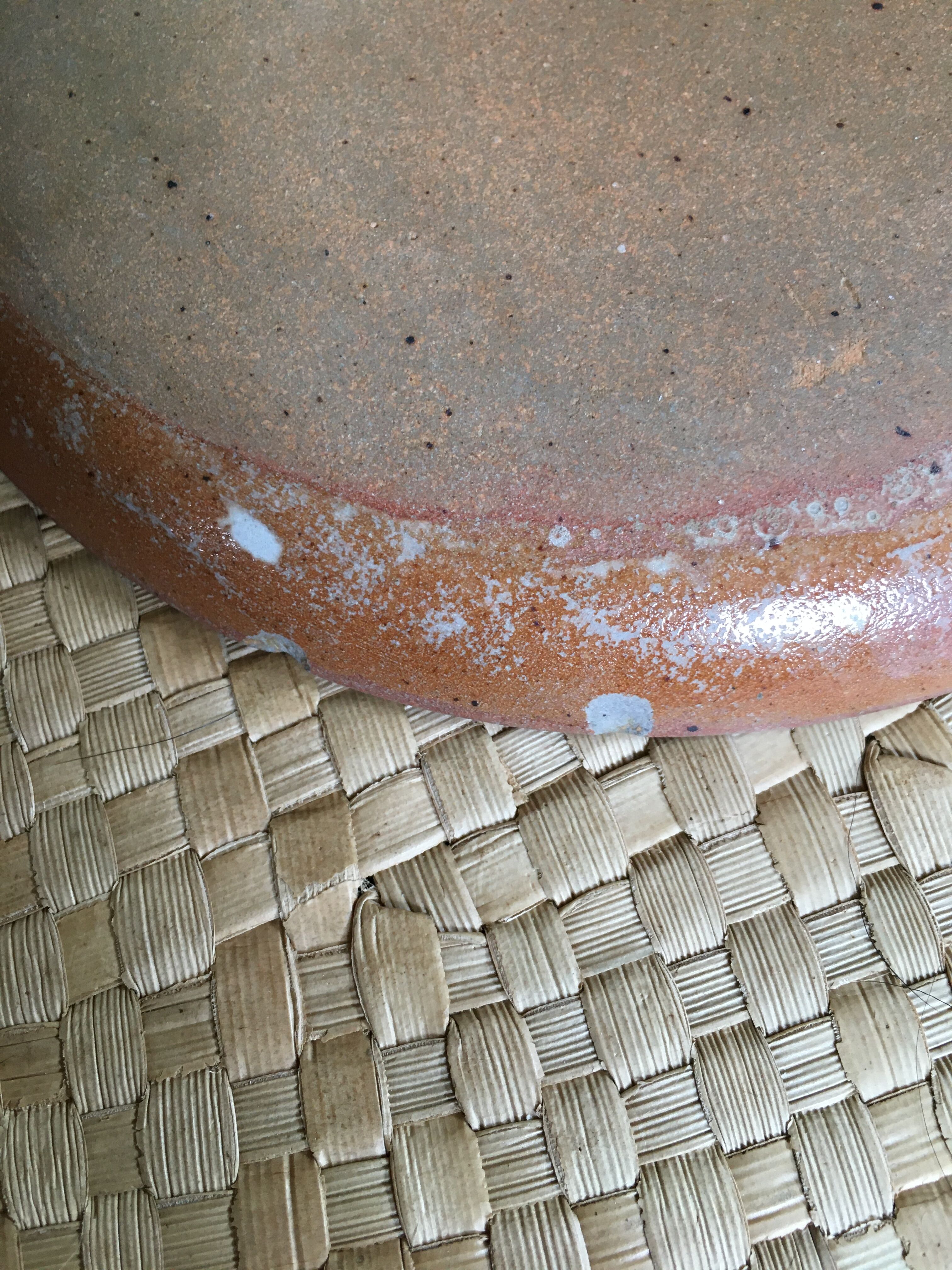 Series of 6 dessert plates in sandstone