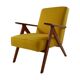 Fauteuil kompas jaune dossier haut