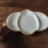 Plat à compartiments opaline