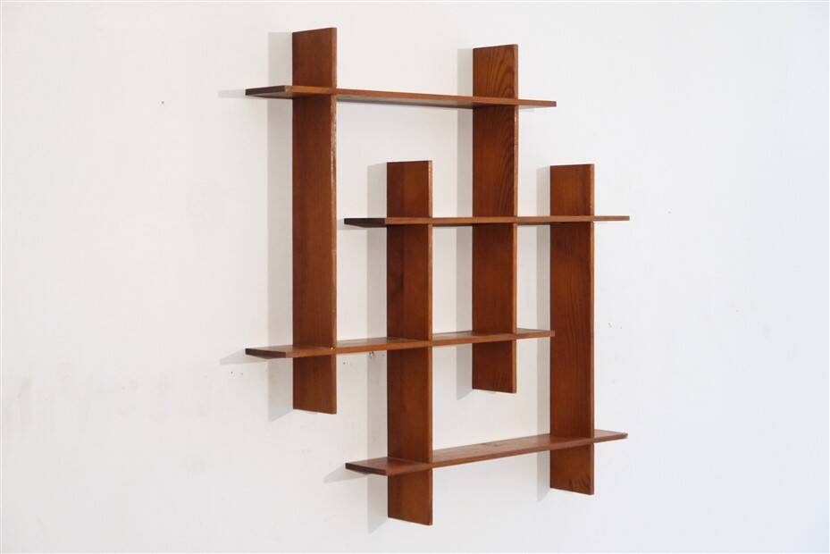 Vintage Scandinavian wooden shelf 1960
