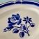 Ravier vintage motif fleurs bleues