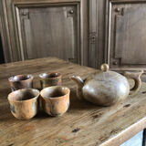 Polished stone tea set