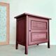 Bahut ancien fleurs art déco rose grenat