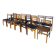 Set of 14 Vintage Scandinavian Dining Chairs / Yugoslav Wooden Bistro Chair