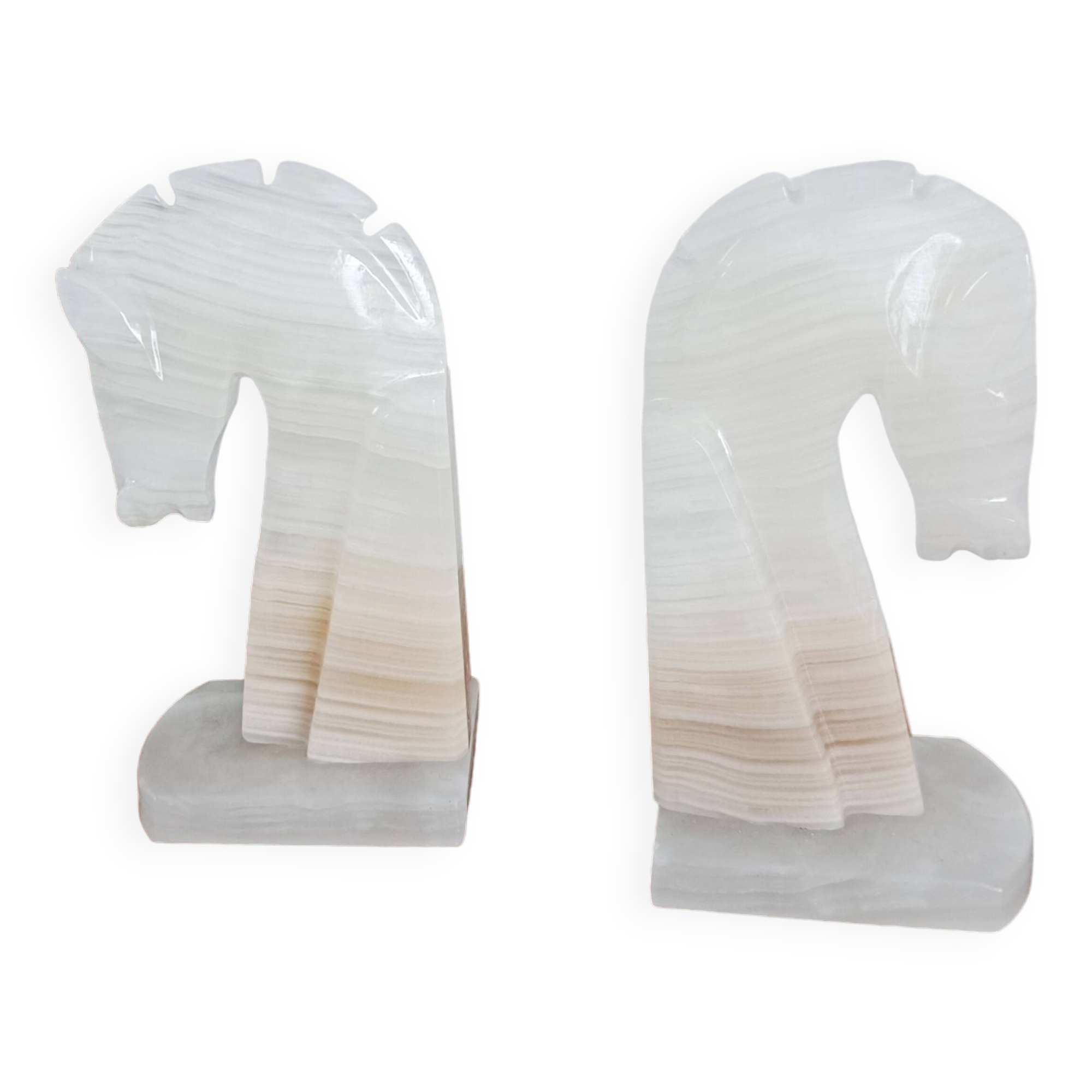 pair of onyx horse bookends