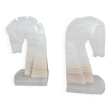 pair of onyx horse bookends