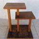Vintage side table in walnut burl