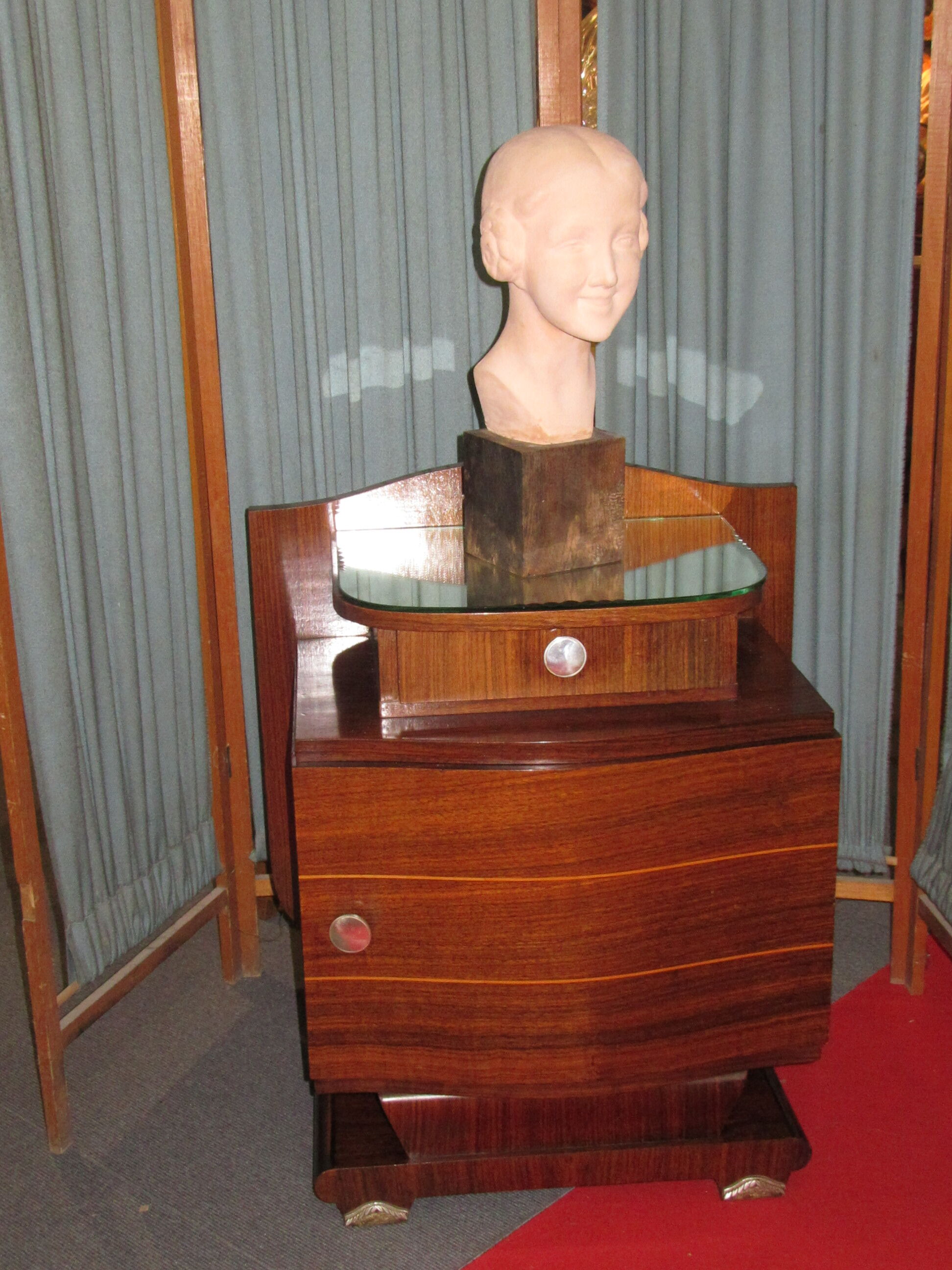 Bedside art deco rosewood